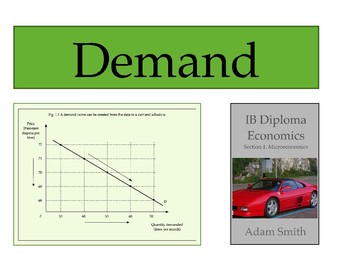 Preview of IB Diploma Microeconomics - Demand