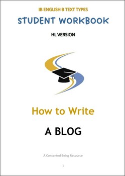 Preview of IB ENG B TEXT TYPES: How to write a BLOG Pack