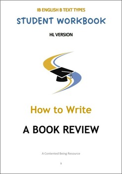 Preview of IB ENG B TEXT TYPES: How to write a BOOK REVIEW Pack