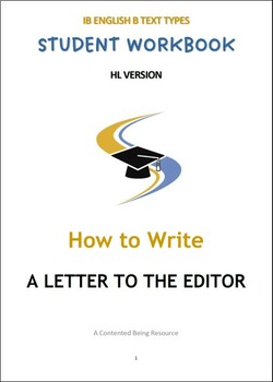 Preview of IB ENG B TEXT TYPES: How to write a LETTER to the EDITOR Pack