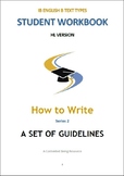 IB ENG B TEXT TYPES: How to write a SET OF GUIDELINES Pack