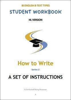 Preview of IB ENG B TEXT TYPES: How to write a SET OF INSTRUCTIONS Pack