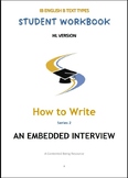 IB ENG B TEXT TYPES: How to write an EMBEDDED INTERVIEW Pack