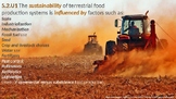 IB ESS Topic 5.2 Terrestrial food production systems and f
