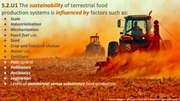 Preview of IB ESS Topic 5 Soil and Terrestrial Food Systems Bundle