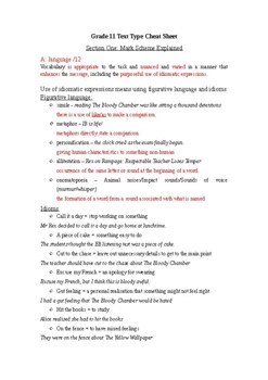 Preview of IB English B Text Types Cheat Sheet Part 1