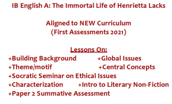 Preview of IB English Complete Unit: The Immortal Life of Henrietta Lacks (New Curriculum!)