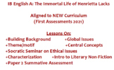 IB English Complete Unit: The Immortal Life of Henrietta L