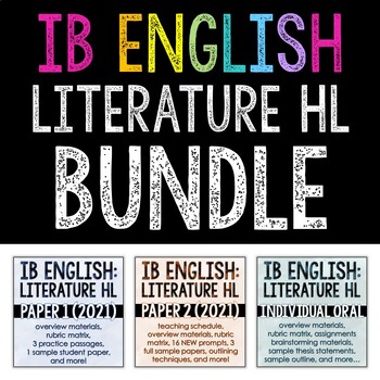 Preview of IB English Literature HL Bundle