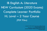 IB English Literature HL New Curriculum: Learner Portfolio