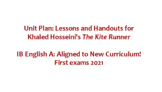 IB English: The Kite Runner (Aligned to New Curriculum! Fi