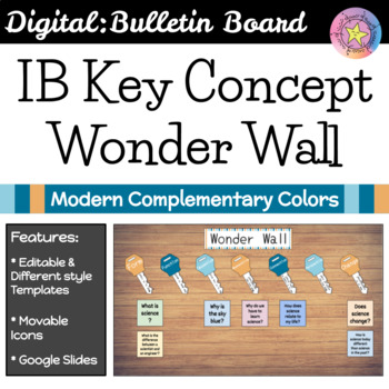 Preview of IB Key Concept Wonder Wall Digital Display (PYP or MVP Virtual Classroom)