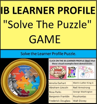 Preview of IB LEARNER PROFILE "Solve the Puzzle" GAME