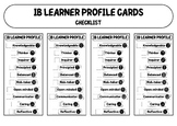 IB LEARNER PROFILE cards B/W  - Checklist