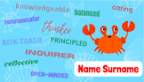 IB LP name tags - sea animals (CANVA - editable)