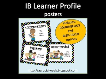 Preview of IB Learner Profile Posters (Polkadot)