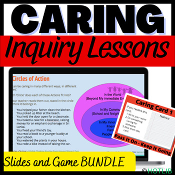 Preview of IB Learner Profile CARING lessons & activities + Kindness Game - BUNDLE- PYP MYP