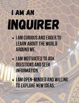 Preview of IB Learner Profile Motivational Classroom Posters (International Theme)