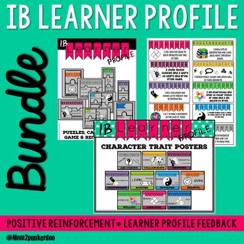Preview of IB Learner Profile Poster, Puzzle, and Sticker Bundle