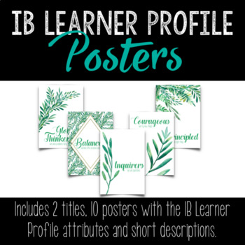 Preview of IB Learner Profile Posters with Compliment Activity • PYP, MYP or DP Programme