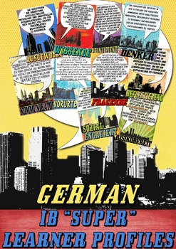 Preview of IB Learner Profile SUPER Posters in German for A4 Paper