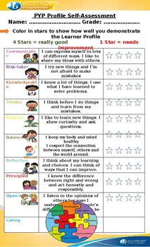 IB Learner Profile Self-Assessment by ASSEM GHAZI | TPT