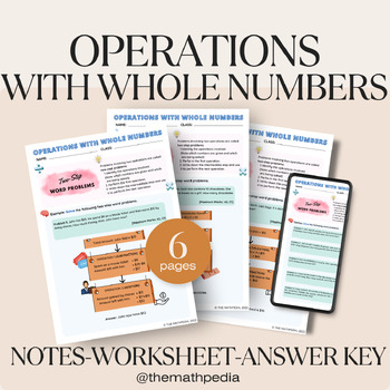 Preview of IB MYP-1 | Operation with Whole Numbers | Two Step Word Problems | Day - 3