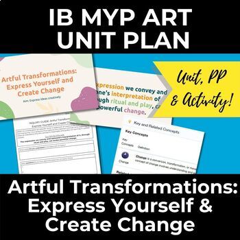 Preview of IB MYP Art Unit Plan | Artful Transformations: Expression and Creating Change