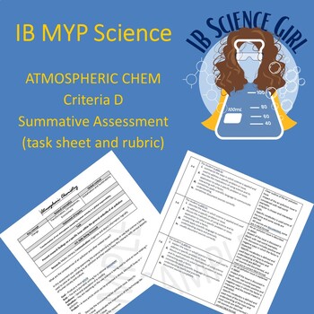 Preview of IB MYP Atmospheric Chemistry Crit D Summative Assessment