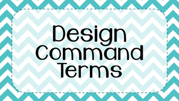 Preview of IB MYP Command Terms for Design Posters