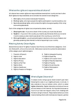 Preview of IB MYP - Individuals and Societies - Civics - Understanding Citizenship booklet