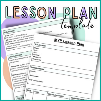 Preview of IB MYP Lesson Plan (Template)