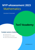 IB MYP Mathematics eAssessment  2023 THREE Mock Papers (1-3/20)