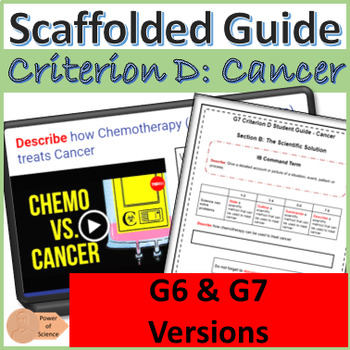 Preview of IB MYP Science Criterion D Cancer Assessment Task - Grade 6 & 7 Student Guides 