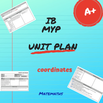 Preview of IB MYP UNIT PLAN - Coordinates