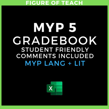 Preview of IB MYP Year 4-5 Language and Literature gradebook