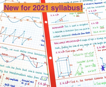 Preview of IB Math Analysis & Approaches SL Notes  - Unit 3 Trigonometry