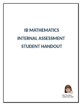 Preview of IB Math Internal Assessment (IA) Student Handout
