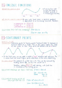 IB Math Studies SL - Topic 7 - Calculus - Notes by Jack McRobert