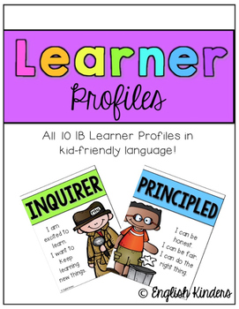 Preview of IB Neon Learner Profiles (Kid-Friendly)