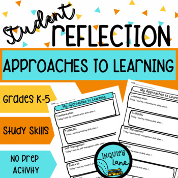 Preview of IB PYP Approaches to Learning Reflection Sheet