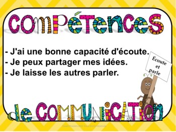 IB PYP Approaches to Learning Skills French Posters for Little Kids