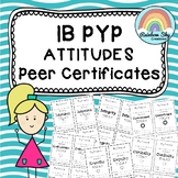 IB PYP Attitude Peer Certificates