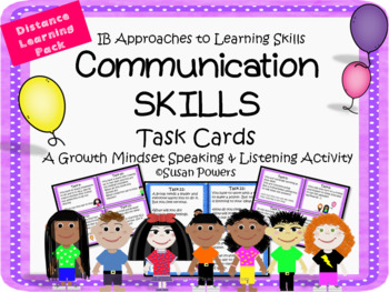 Preview of IB PYP Communication Skills Task Cards Activity with Distance Learning Option