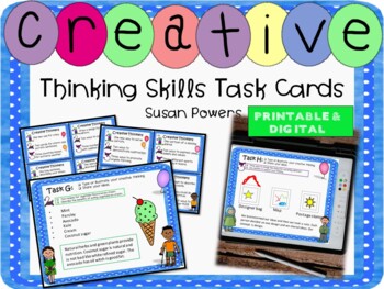 Preview of IB PYP Creative Thinking Skills Task Cards Digital & Printable