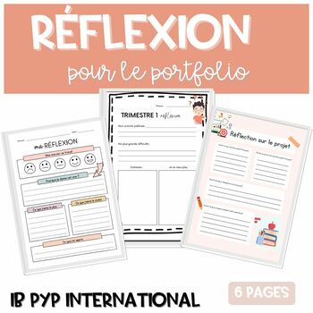 Preview of IB PYP French reflection Portfolio Student Led Conference| Réflexion