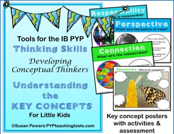Preview of IB PYP Key Concepts Posters & Activities for Little Kids Digital & Printable