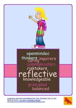 Preview of IB PYP LEARNER PROFILE ATTRIBUTES Matching Activity and Poster 3rd-5th grade