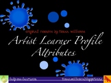 IB PYP LEARNER PROFILE ATTRIBUTES posters for young ARTIST