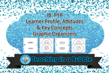 Preview of IB PYP Learner Profile, Attitudes & Key Concepts Graphic Organizers